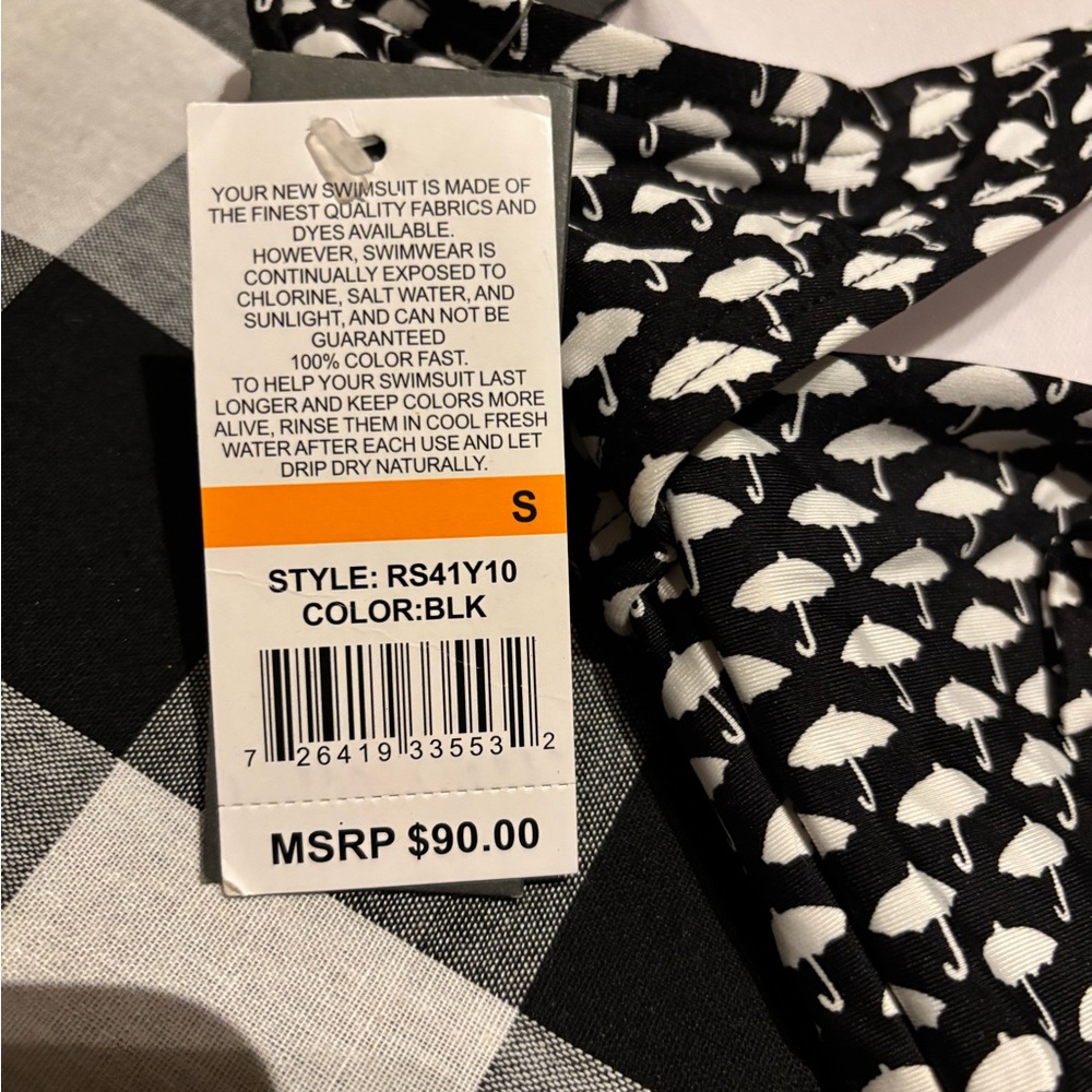 Kenneth Cole Reaction new small umbrella print swimsuit - Picture 3 of 3